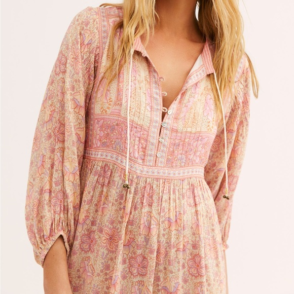 Spell & The Gypsy Collective Poinciana Gown Pink XS - Picture 2 of 4